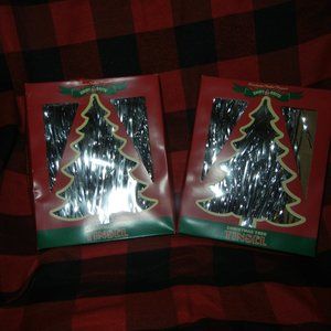 2 boxes Radko Holiday Splendor 1000 Strand Silver Tinsel Icicles 4027930